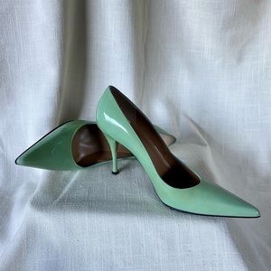 Stuart Weitzman Mint Green patent Pumps